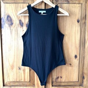 Gaze Black Sleeveless Bodysuit